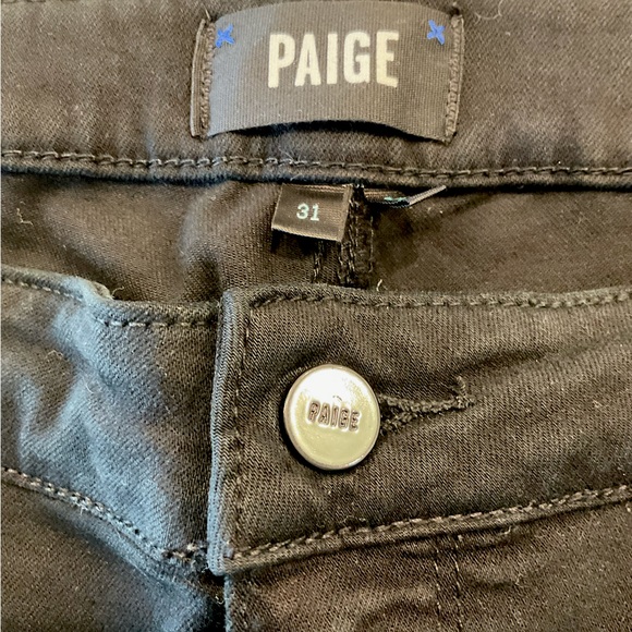 PAIGE BLACK HOXTON ULTRA SKINNY TUXEDO SIDE STRIPE JEANS - Picture 6 of 16